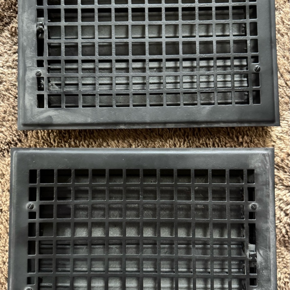 Black Cast Iron Vent Covers (2 for sale, price is for one vent)